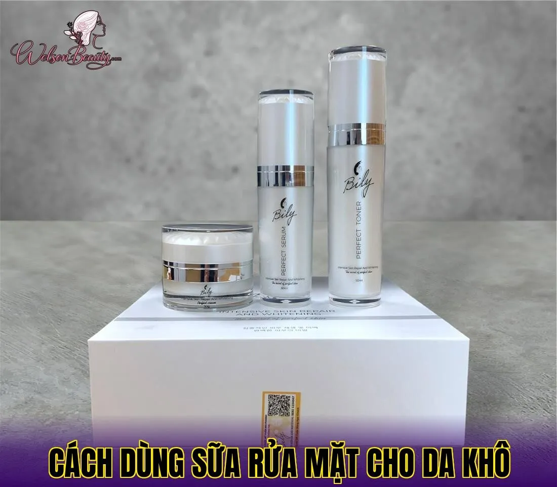 Cách dùng sữa rửa mặt cho da khô
