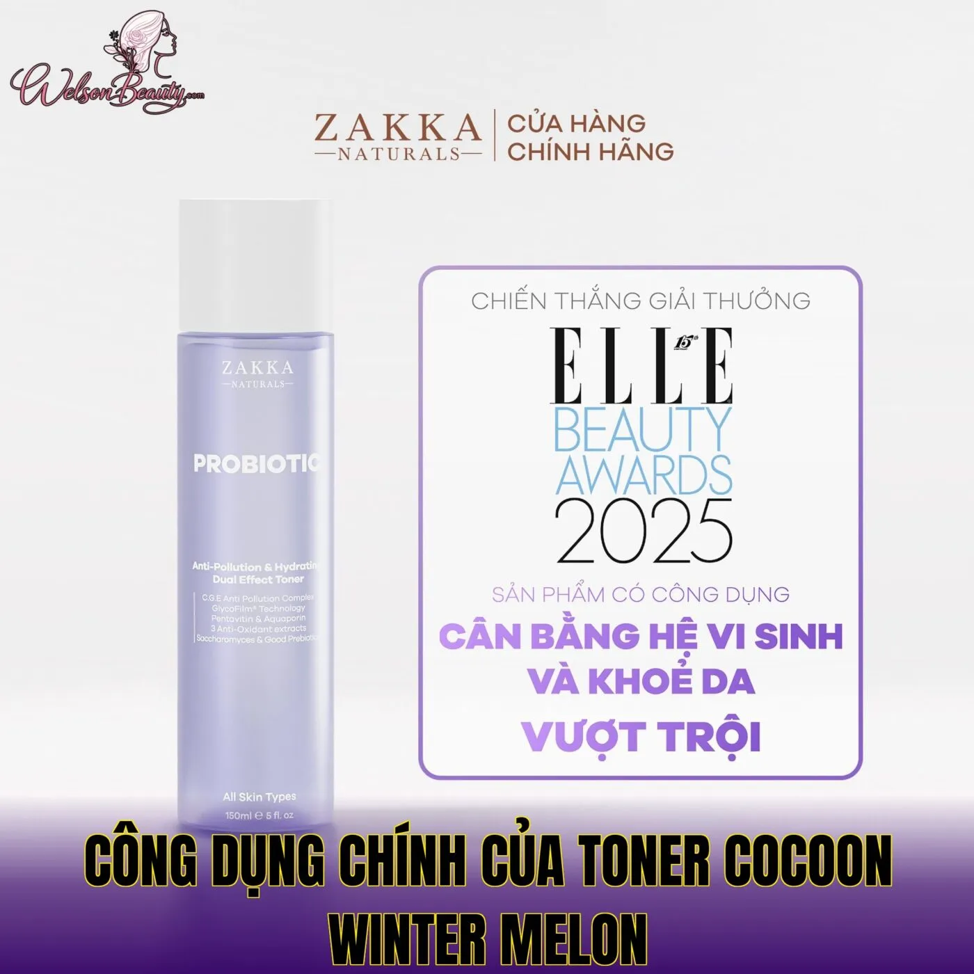 Công dụng chính của toner Cocoon Winter Melon