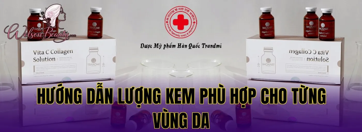Hướng dẫn lượng kem phù hợp cho từng vùng da