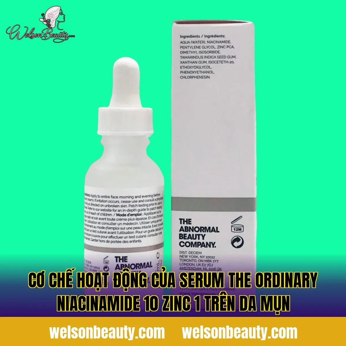 cơ chế hoạt động của serum the ordinary niacinamide 10 zinc 1 trên da mụn