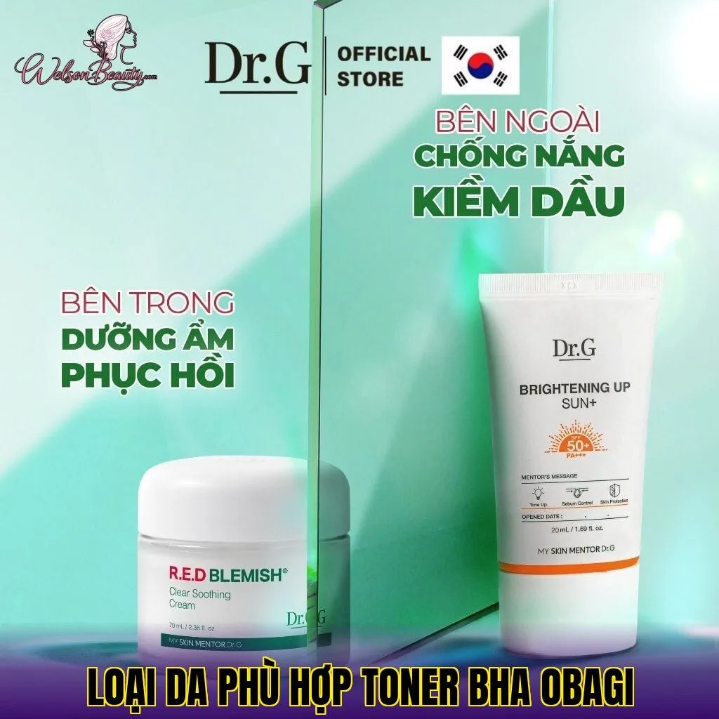 loại da phù hợp toner bha obagi