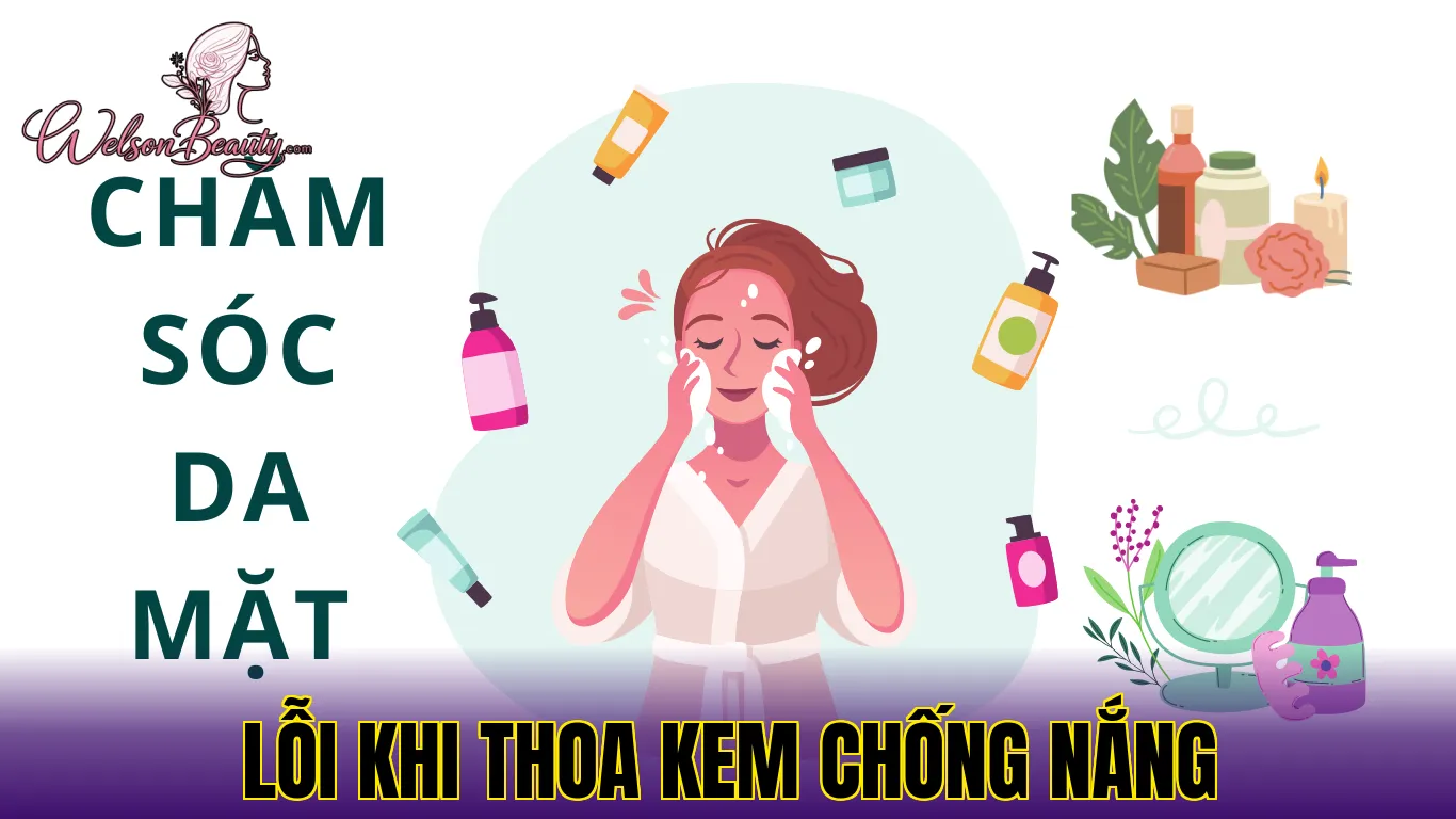lỗi khi thoa kem chống nắng