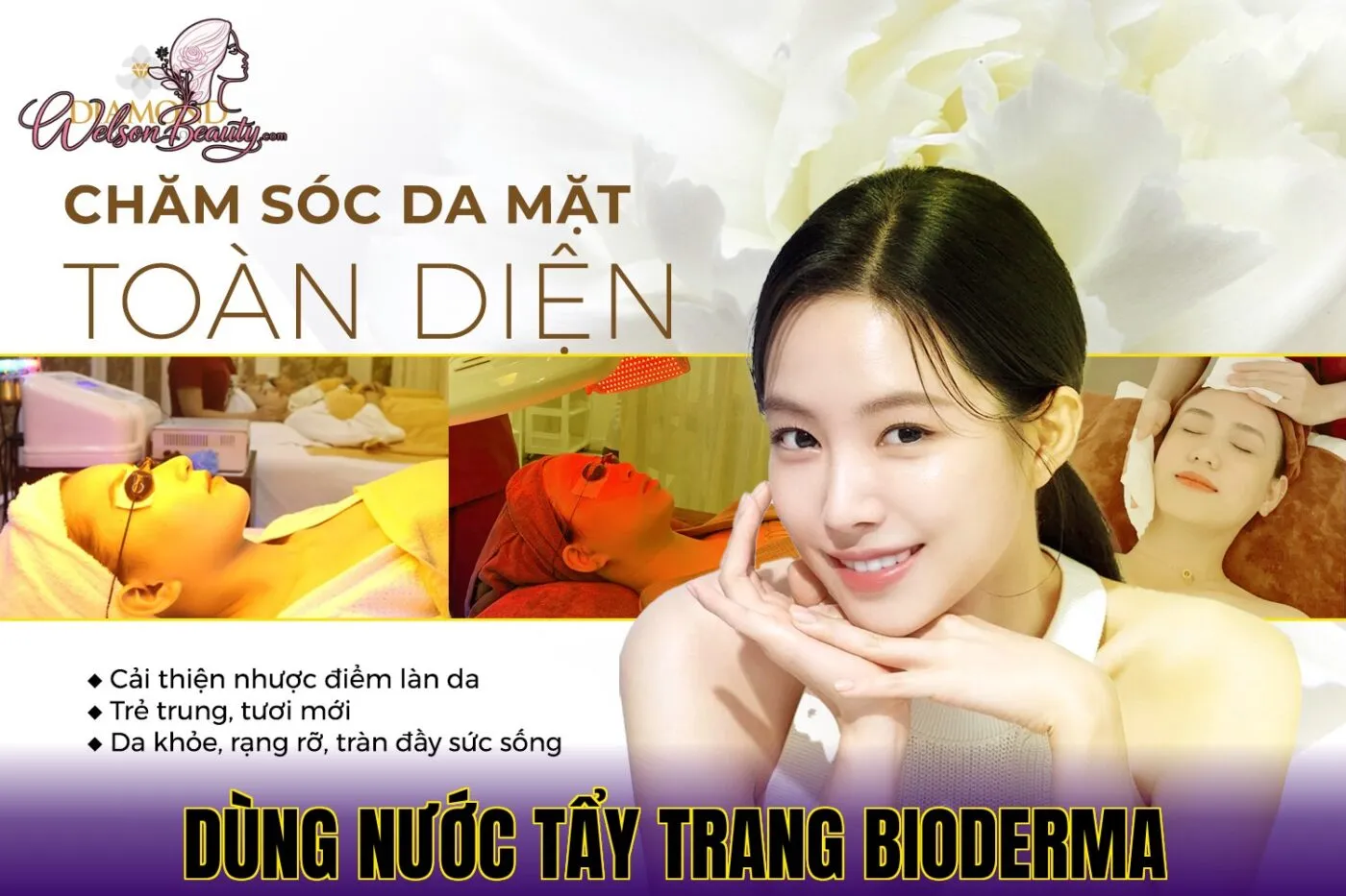 dùng nước tẩy trang bioderma