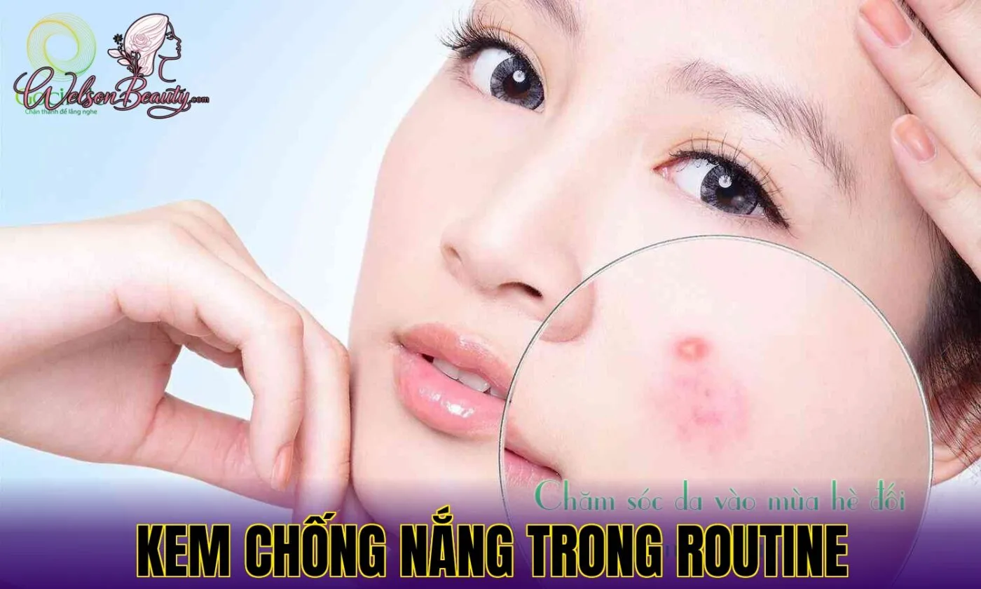 kem chống nắng trong routine