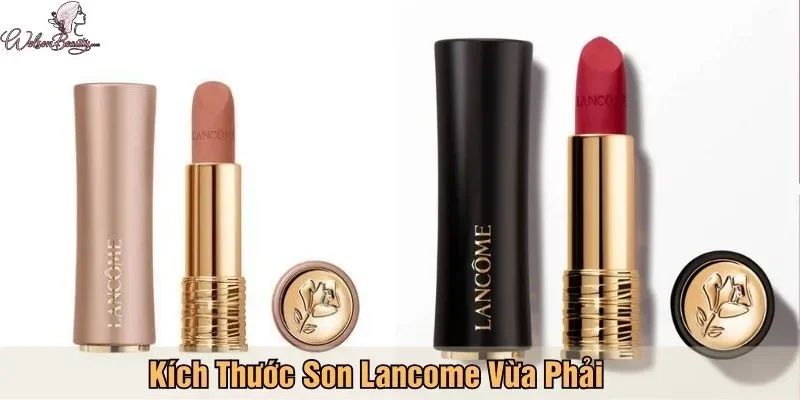 Kích thước Son Lancome vừa phải