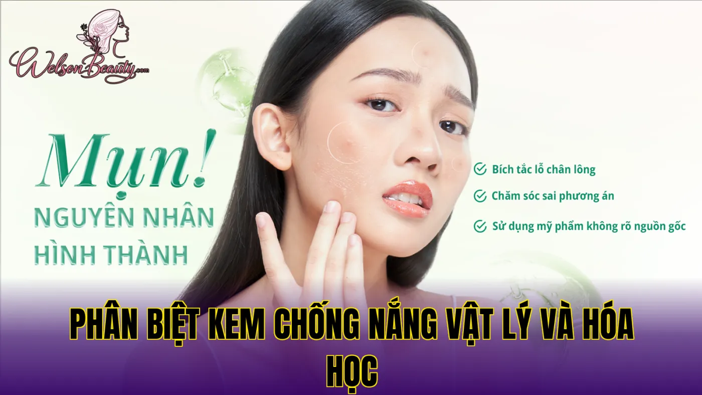 phân biệt kem chống nắng vật lý và hóa học