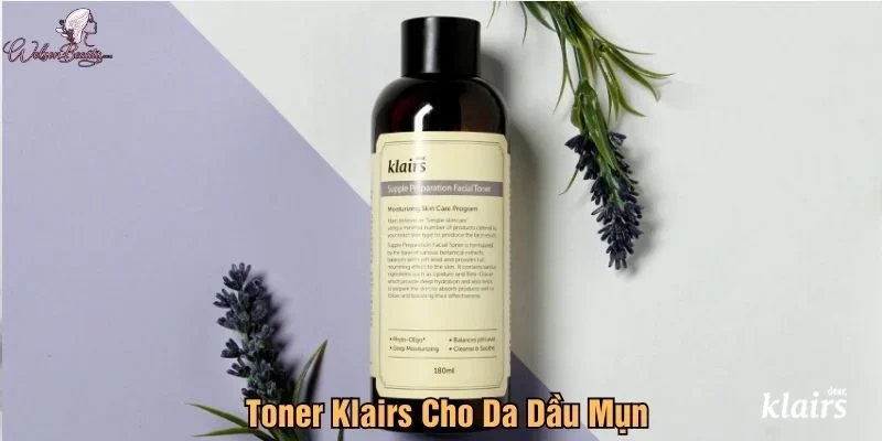Toner Klairs Supple Preparation Facial cho da dầu mụn