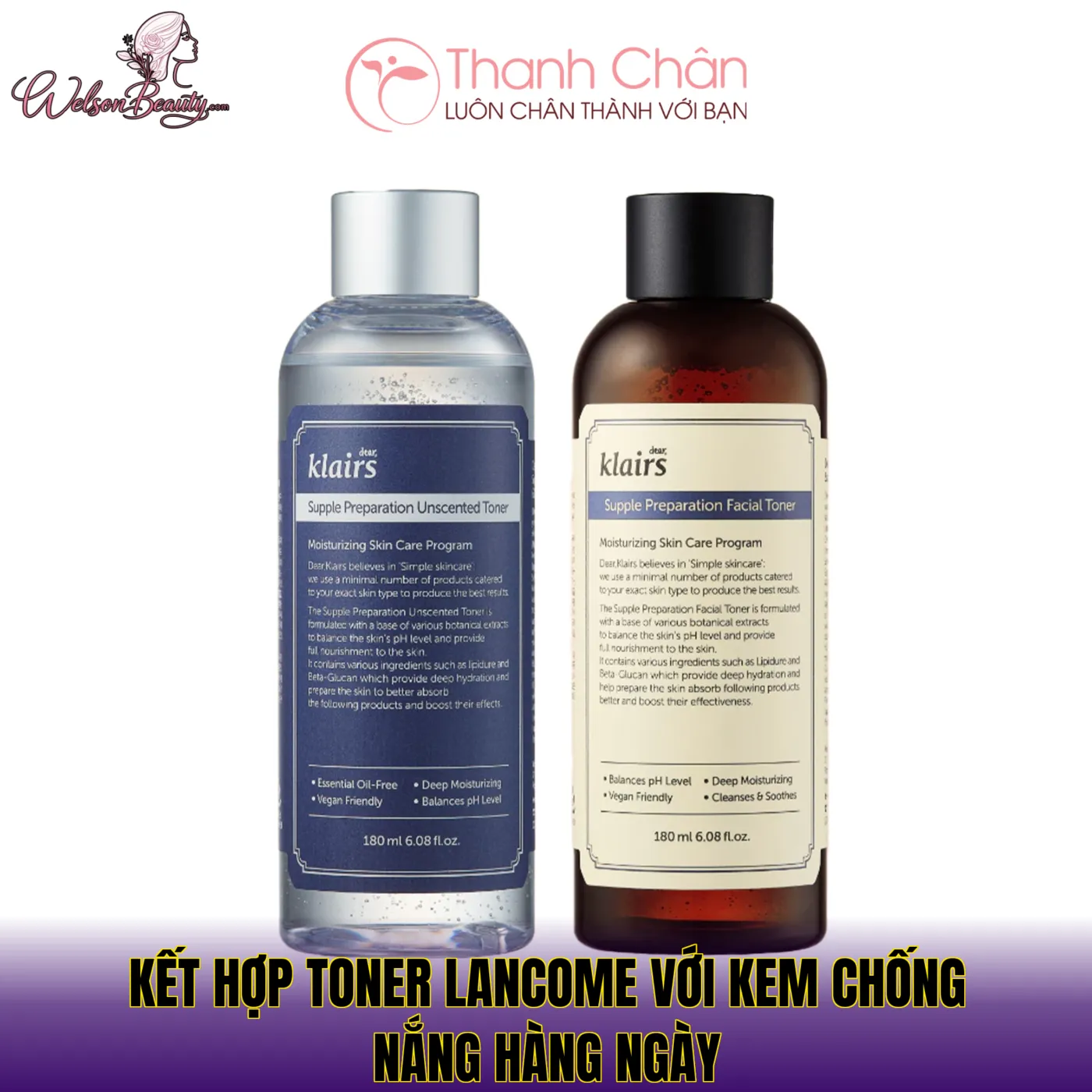 Kết hợp toner Lancome với kem chống nắng hàng ngày