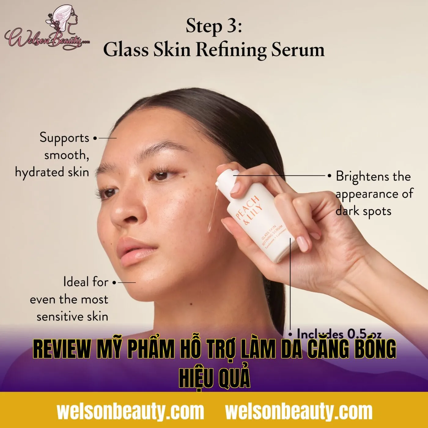 review mỹ phẩm hỗ trợ làm da căng bóng hiệu quả