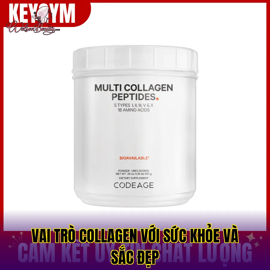 vai trò collagen với sức khỏe và sắc đẹp