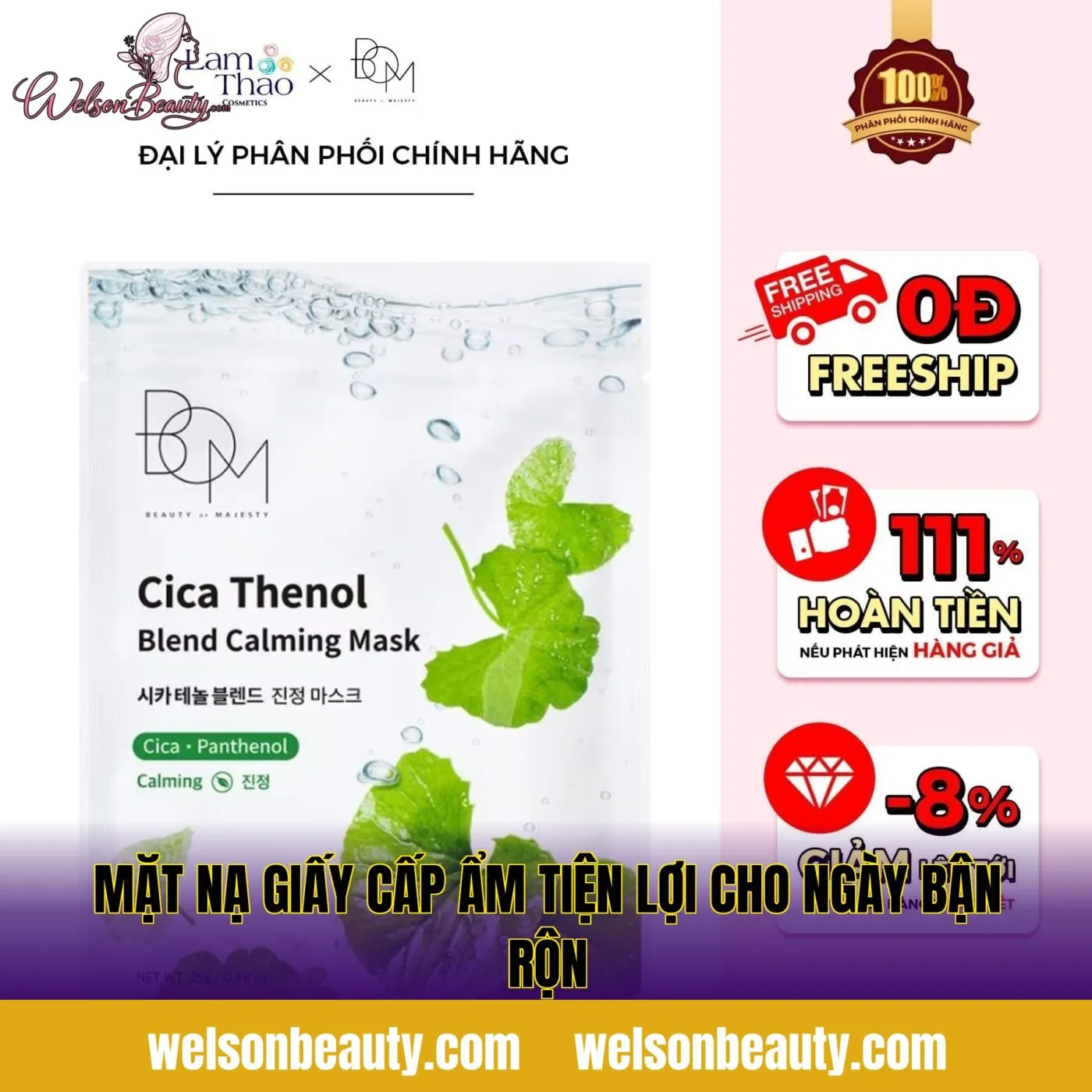 mặt nạ giấy cấp ẩm tiện lợi cho ngày bận rộn